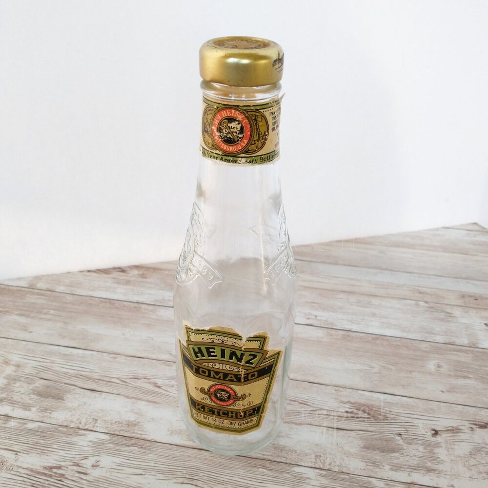 Heinz Glass Ketchup Bottle 120th Anniversary Limited Edition Vintage 1869-1989